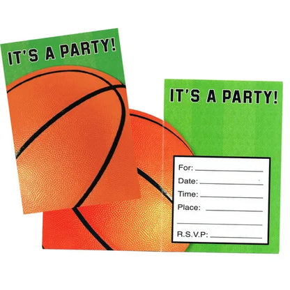 basketball birthday party invitations – kids sport party supplies australia
