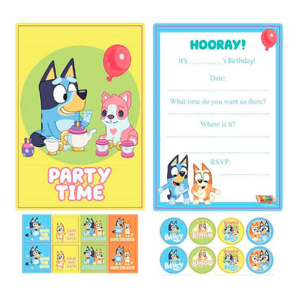 Bluey birthday postcard invitations – kids party supplies australia