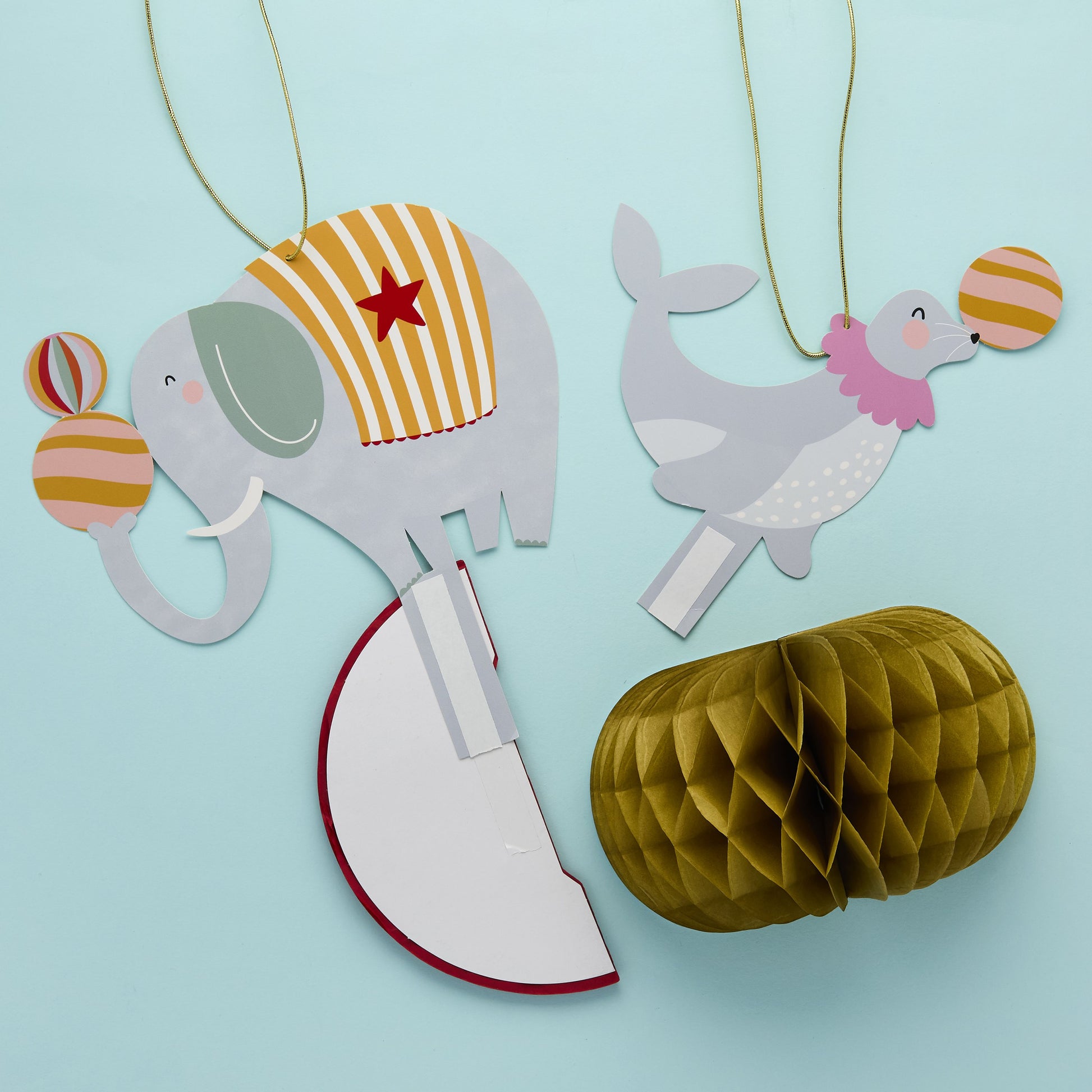 Fairground party decorations honeycomb balls set – kids birthday supplies Australia