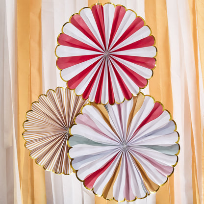Circus carnival fan decorations pack of 3 – kids party décor Australia