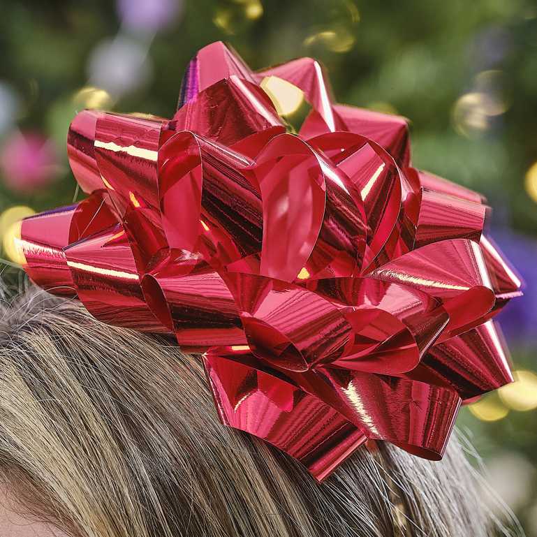 christmas present bow headband – festive party accessory australia