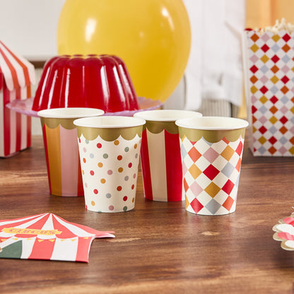 Circus carnival party cups – paper cups for kids birthday party Australia