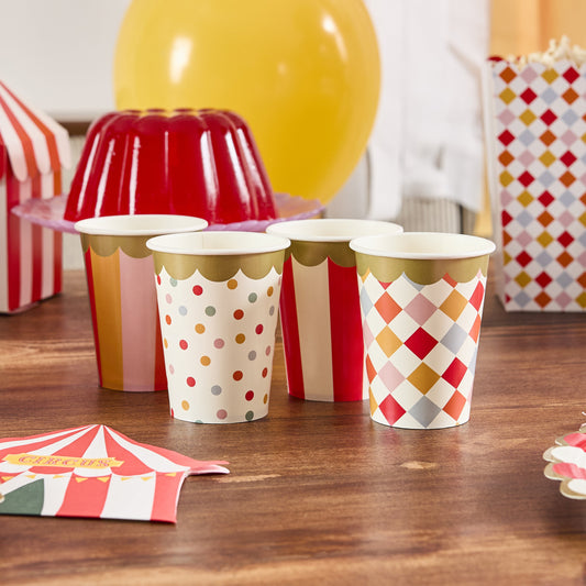 Circus carnival party cups – paper cups for kids birthday party Australia