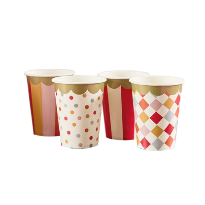 Funfair theme party cups – carnival kids party drinkware disposable cups