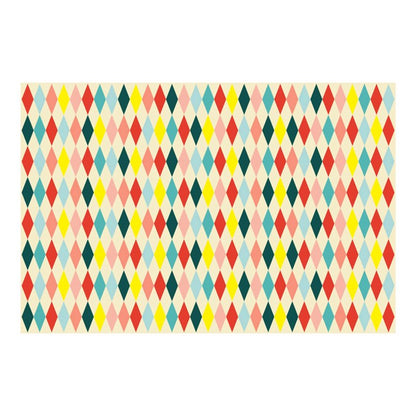 circus diamond pattern table cover – carnival themed party table décor Australia