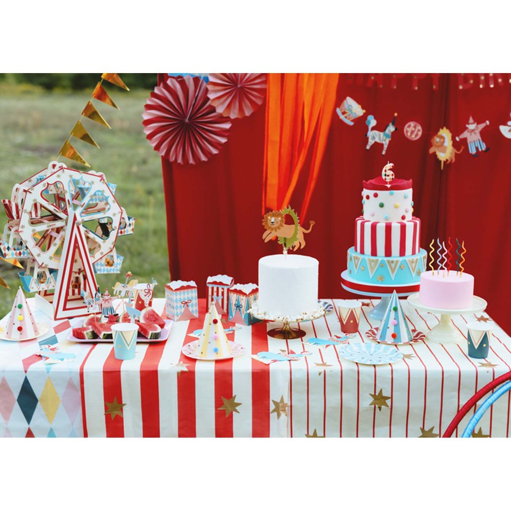 circus diamond pattern table cover – carnival themed party table décor Australia