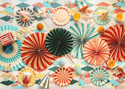 circus striped paper plates – colourful carnival party tableware australia