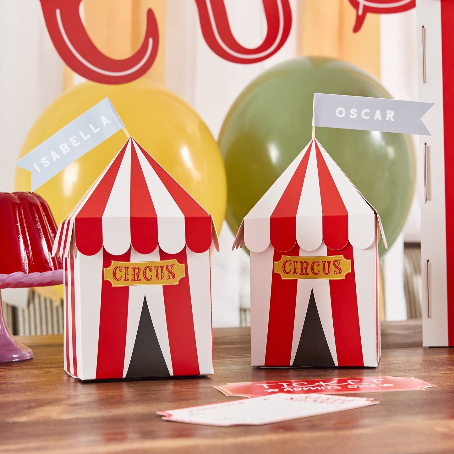 circus carnival tent snack boxes pack of 4 – kids party favour boxes Australia