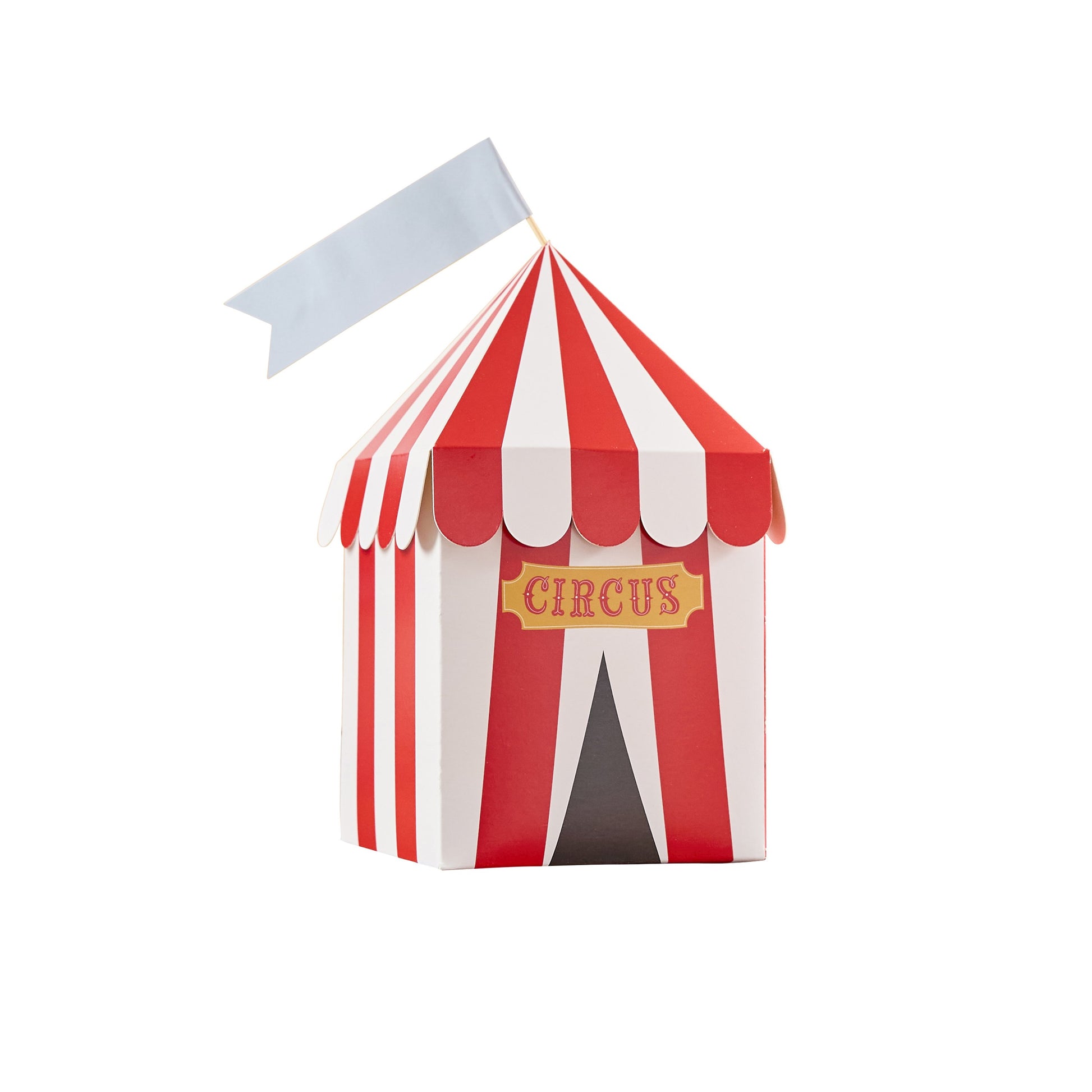 colourful carnival tent treat boxes – funfair themed birthday supplies Australia