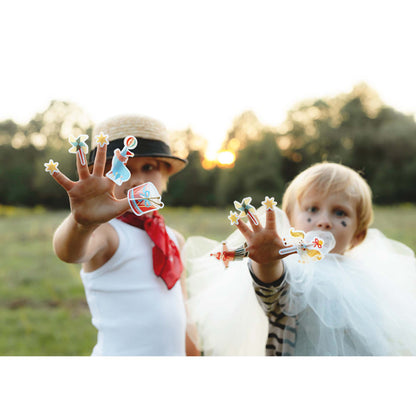 circus entry tickets and sticker set – colourful kids party supplies Australia