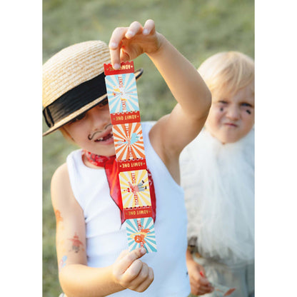carnival theme tickets and circus stickers – children’s party decorations
