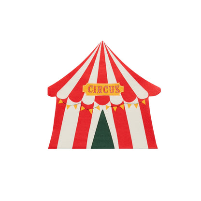 circus tent shaped napkins pack of 16 – funfair birthday party supplies