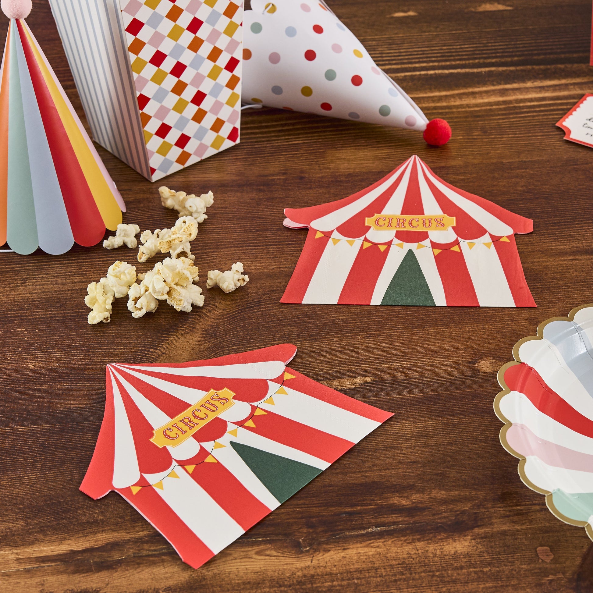 carnival theme paper napkins tent design – children’s party decorations Australia