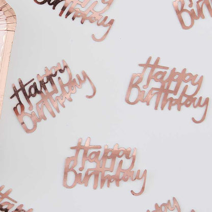birthday table decoration rose gold confetti – celebration décor aus