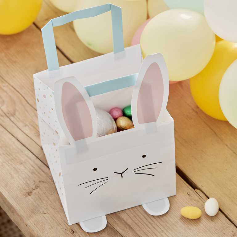 Easter bunny themed gift bag for kids egg hunt