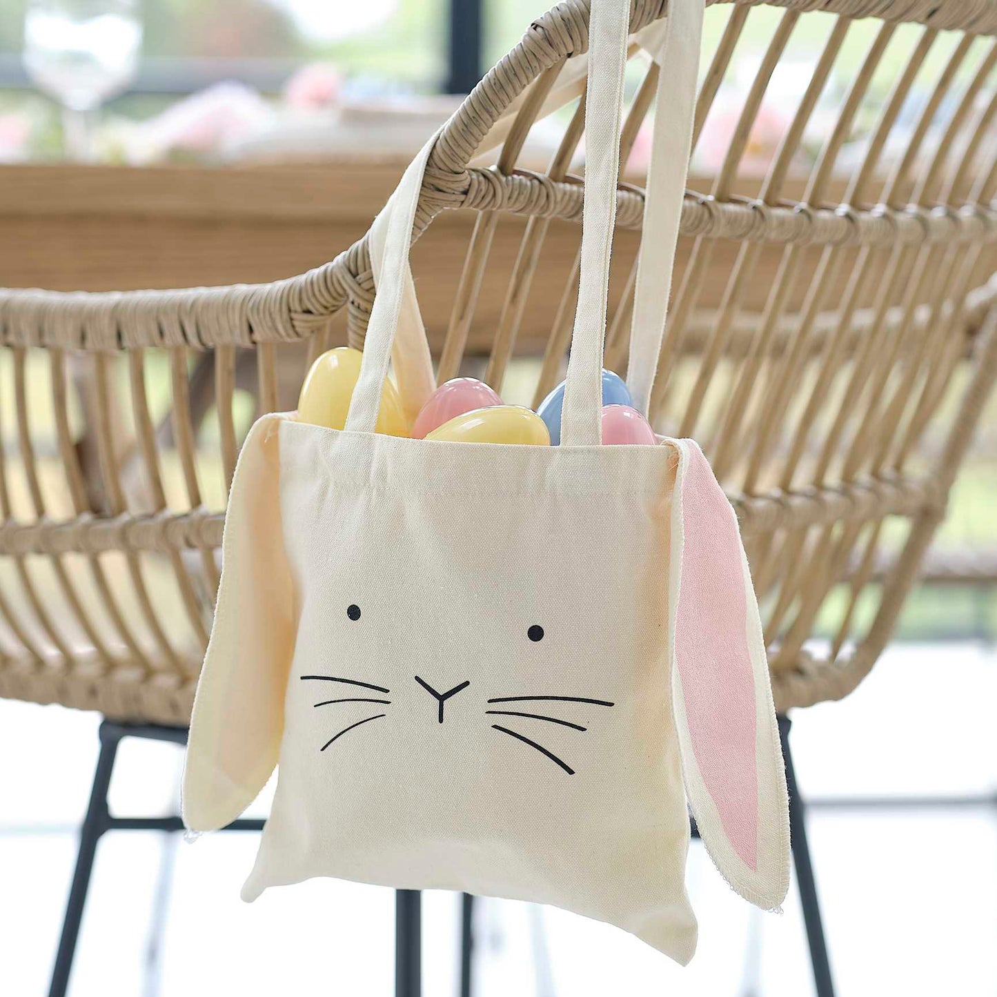 Easter Egg Hunt Bunny Ears Tote Bag - party favour bags, treat boxes and gift packaging from Party & Pout Australia