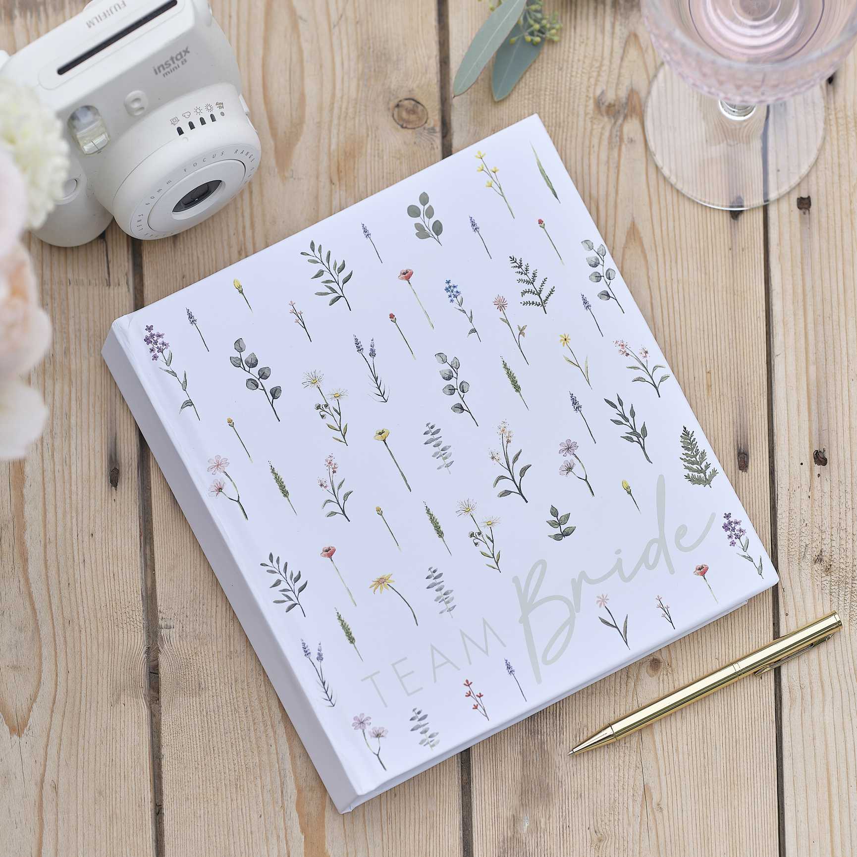 Floral Team Bride Guest Book & Photo Album - party supplies and decorations from Party & Pout Australia