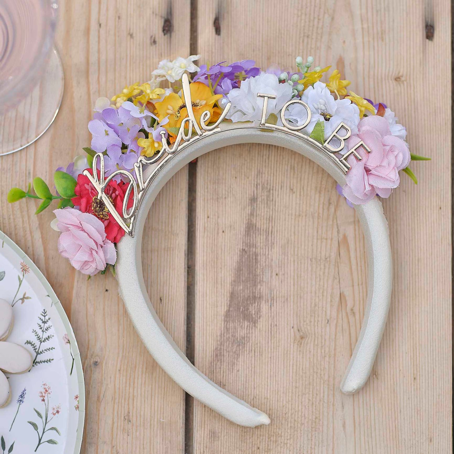 Floral Bride To Be Headband - party supplies and decorations from Party & Pout Australia