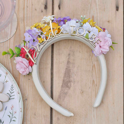 Floral Bride To Be Headband - party supplies and decorations from Party & Pout Australia
