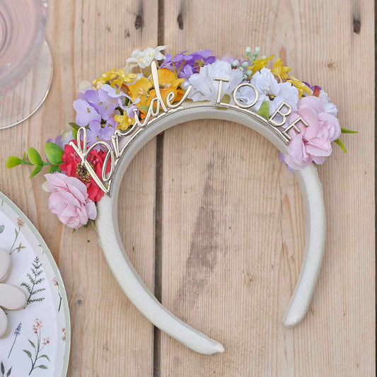 Floral Bride To Be Headband - party supplies and decorations from Party & Pout Australia