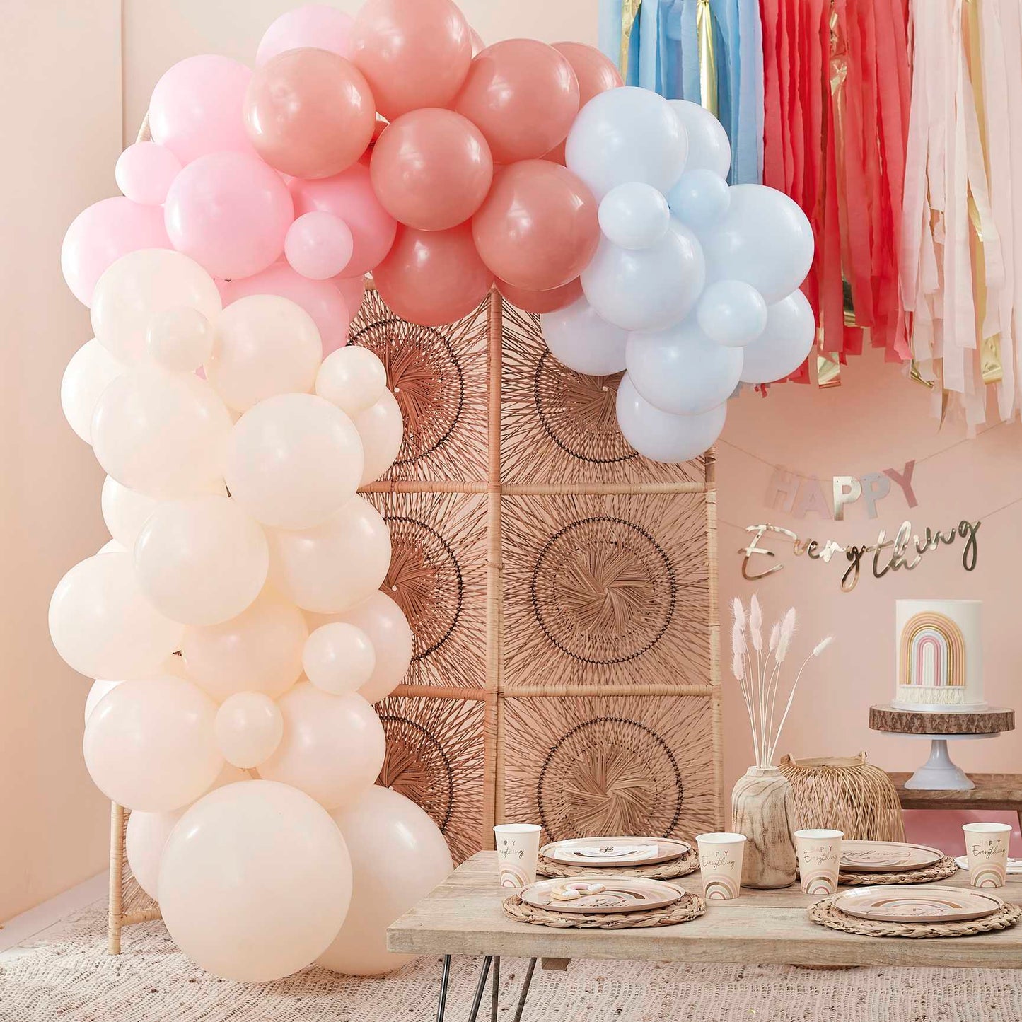 muted pastel balloon arch kit 75 balloons birthday party australia