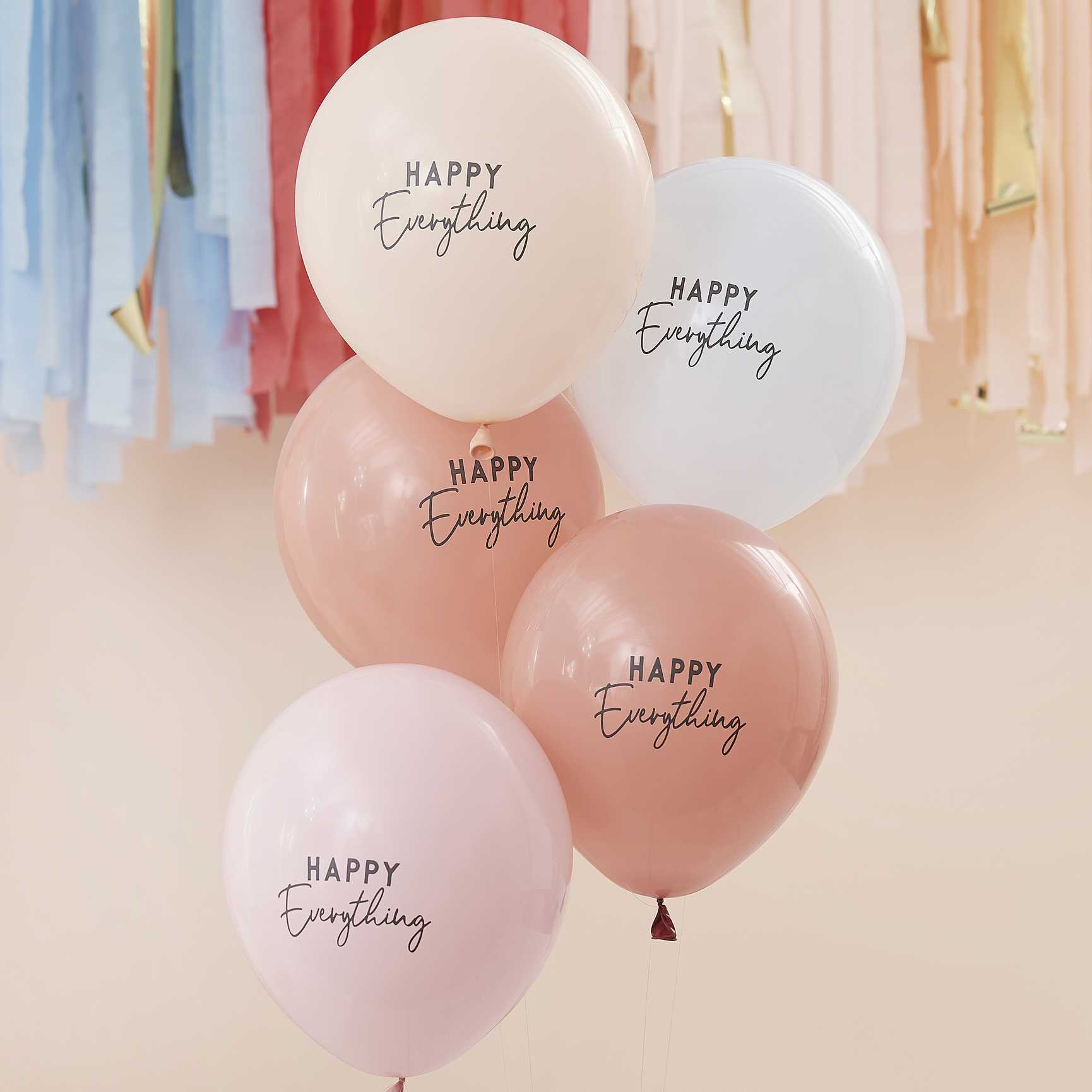 muted pastel happy everything party balloons 5 pack pastel balloons australia
