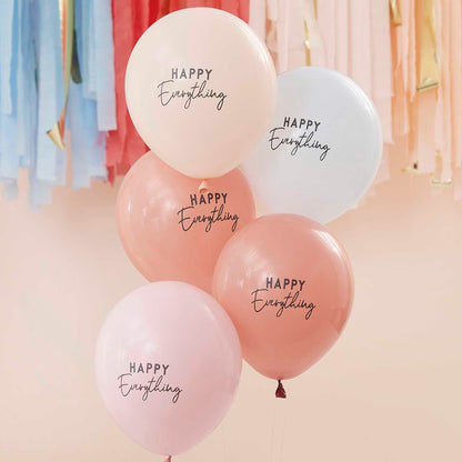 muted pastel happy everything party balloons 5 pack pastel balloons australia