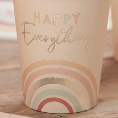 happy everything rainbow cups disposable paper cups party drinkware
