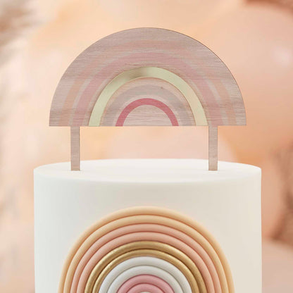 wooden and acrylic rainbow cake topper pastel rainbow topper party decoration australia