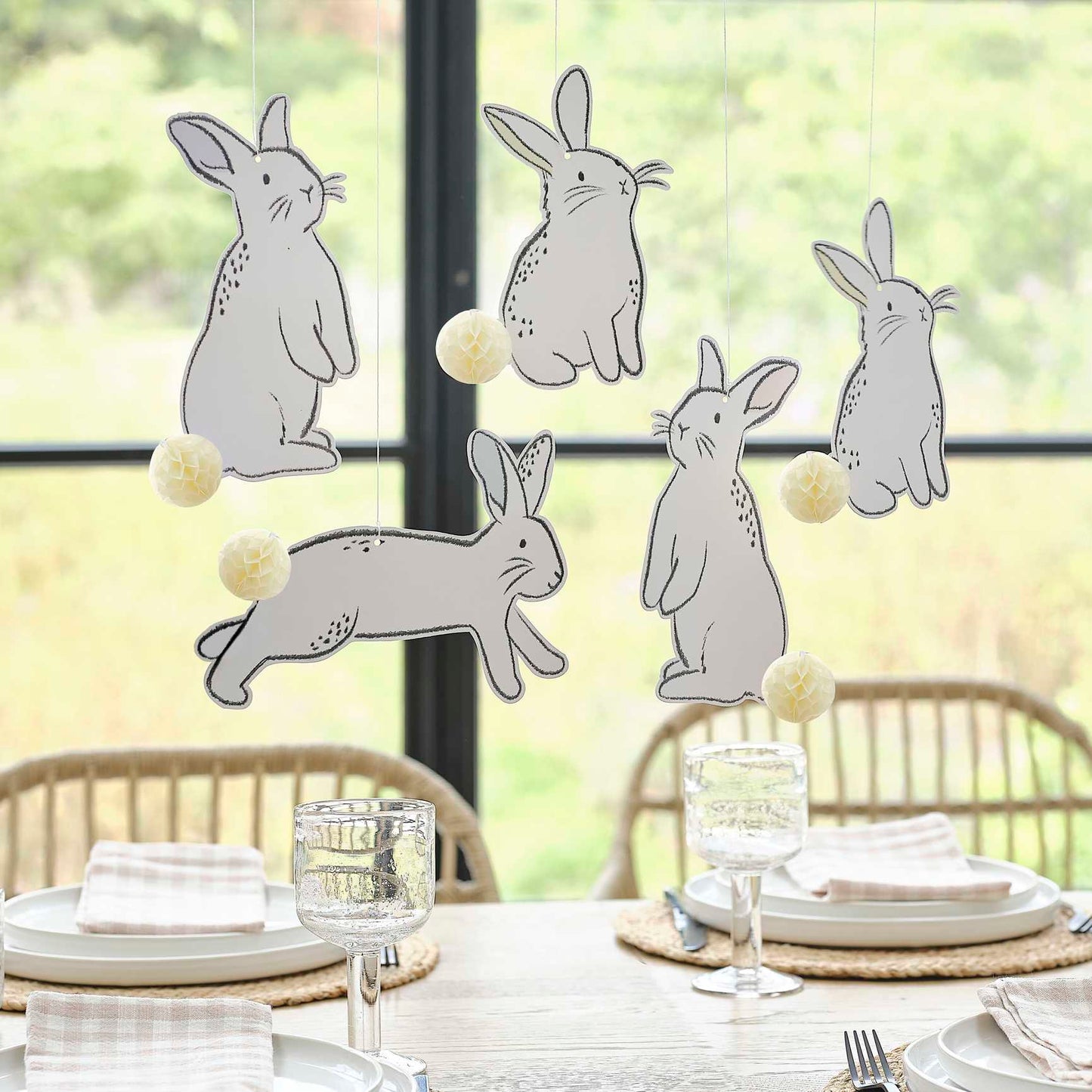 hanging Easter Bunny Ceiling Decorations - party supplies and decorations from Party & Pout Australia