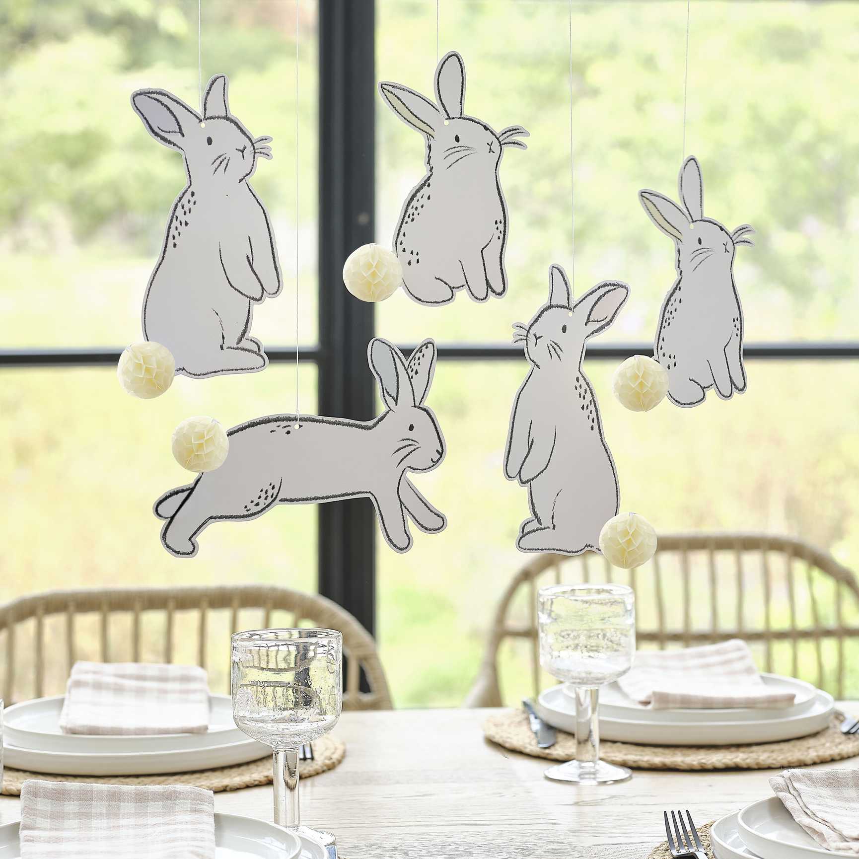 hanging Easter Bunny Ceiling Decorations - party supplies and decorations from Party & Pout Australia