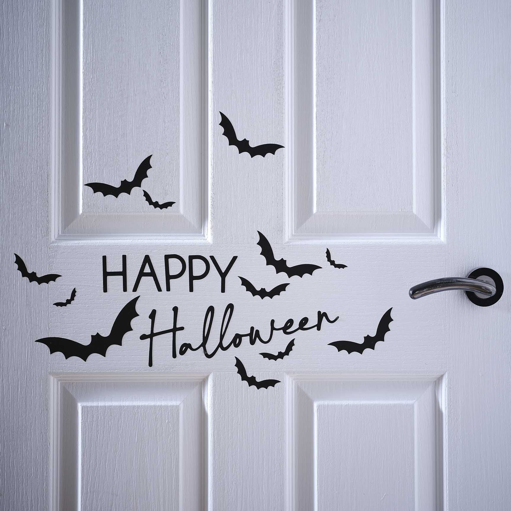 halloween bat decal set – spooky door and window decorations au