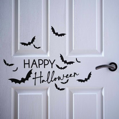 halloween bat decal set – spooky door and window decorations au