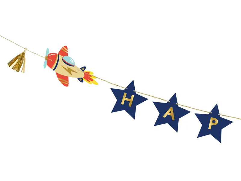 airplane themed birthday banner – kids party supplies