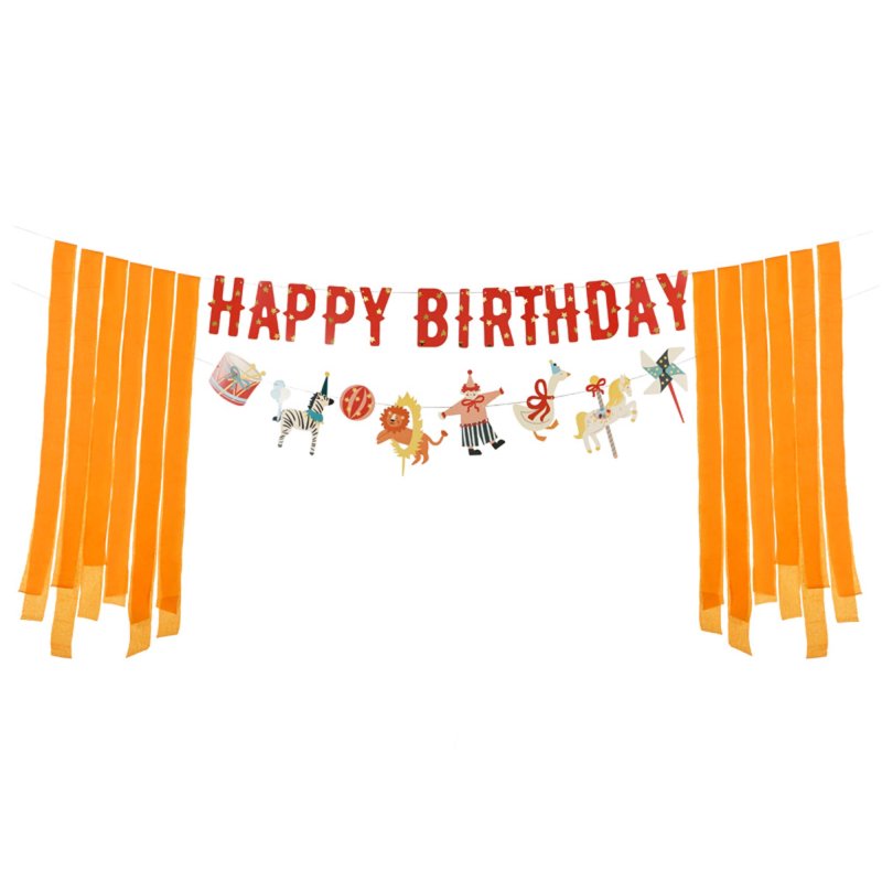 Happy Birthday Circus Carnival Banner Bunting 2.7m – kids party decoration Australia