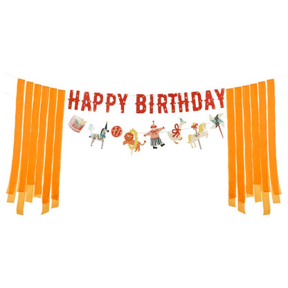 Happy Birthday Circus Carnival Banner Bunting 2.7m – kids party decoration Australia