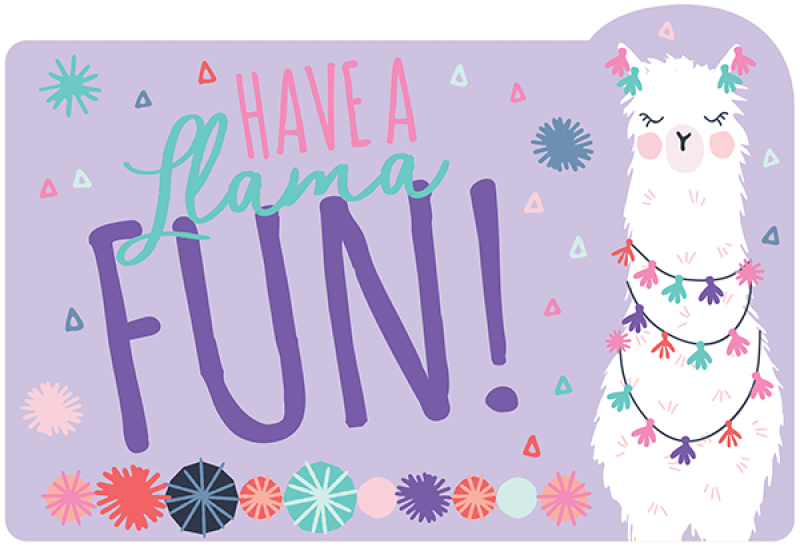 llama fun birthday invitations – kids party supplies australia