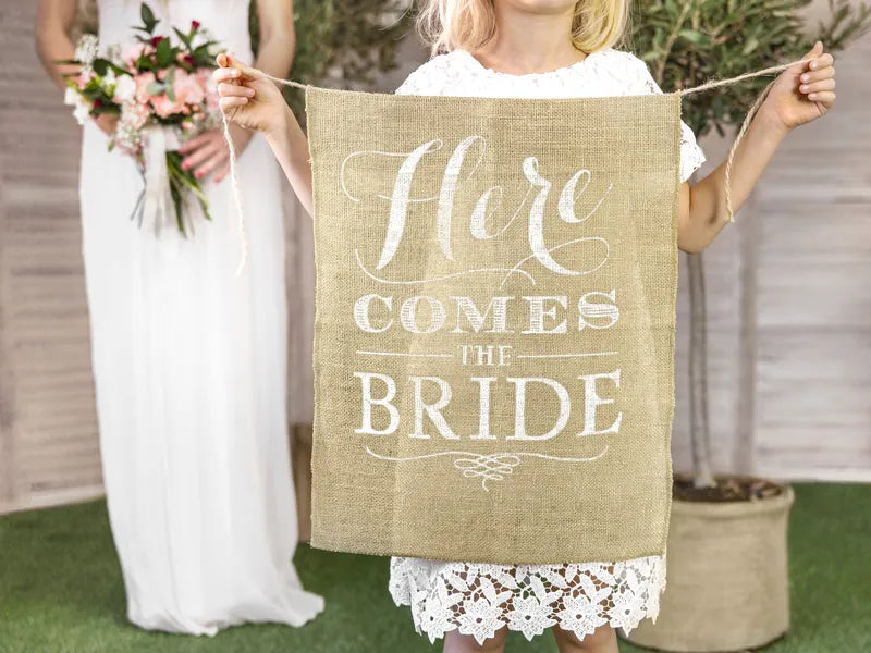 rustic wedding entrance banner 41x51 cm