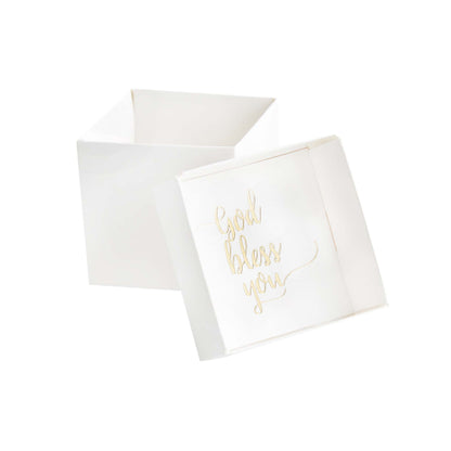 gold white favour boxes 10 pack religious party supplies dessert boxes
