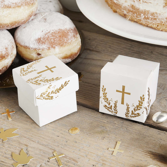 communion favour boxes 10 pack baptism christening celebration boxes australia