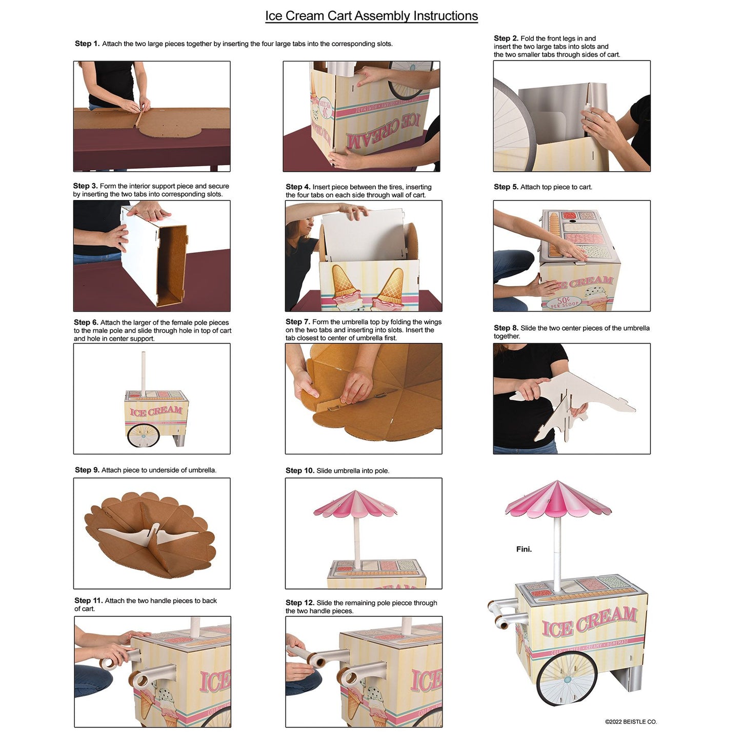 ice cream cart party prop – dessert table decoration australia