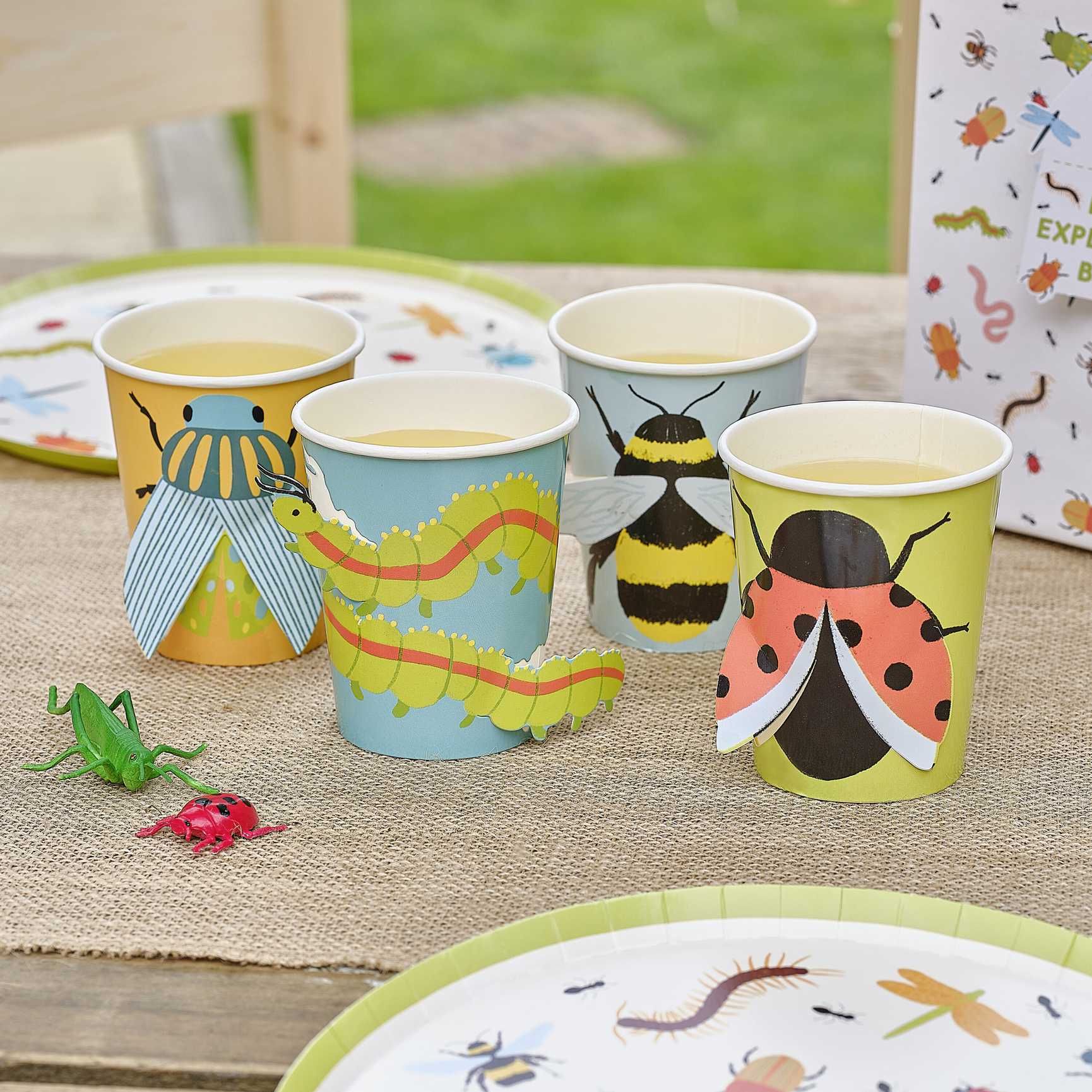 Insect & Bugs 3D Pop Out Paper Birthday Party Cups - party cups and drinkware from Party & Pout Australia
