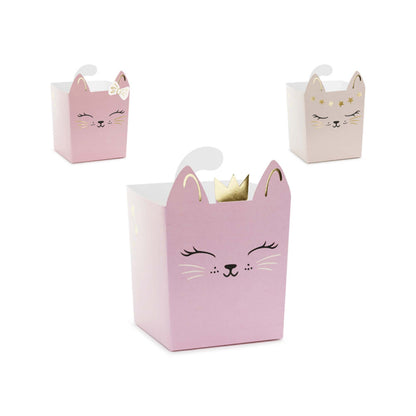 pink cat treat boxes – children’s party decorations australia