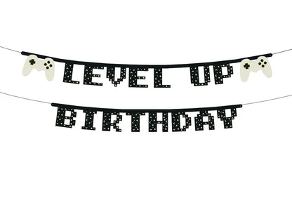 video game controller birthday banner – boys and girls party supplies