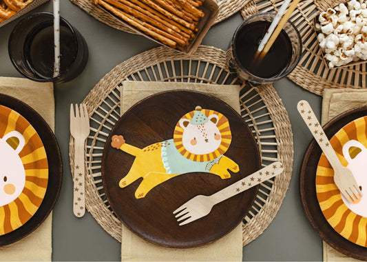 circus lion shaped napkins – kids carnival party table décor australia