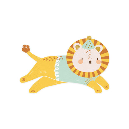lion character napkins – circus themed birthday party supplies