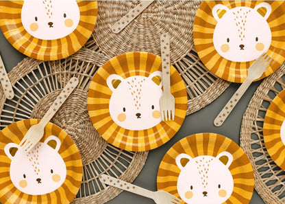 striped lion circus party plates – kids birthday tableware australia
