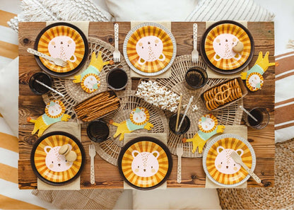 circus lion design plates – colourful kids party decorations australia