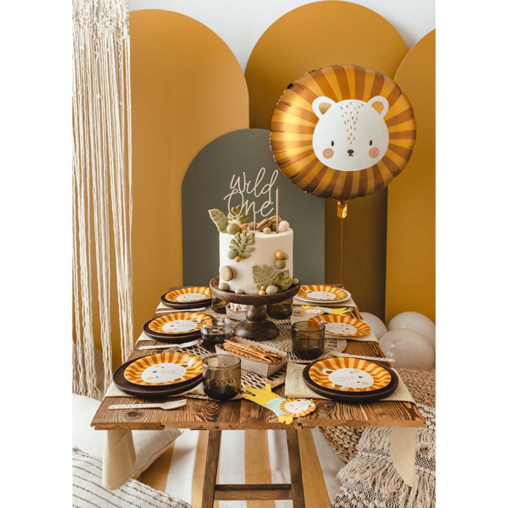 striped lion circus party plates – kids birthday tableware australia