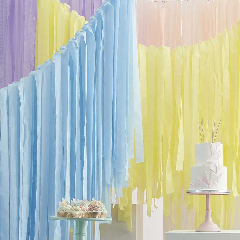 Pastel streamer ceiling decoration soft party décor Australia